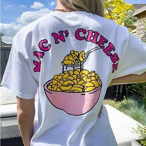 Brand: NEW LOVE CLUB Grey XL Oversized T-shirt With Mac N Cheese Graphic